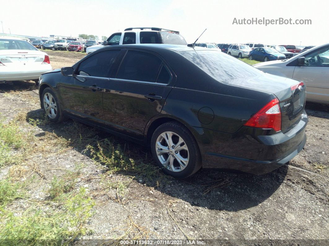 2012 Ford Fusion Se Black vin: 3FAHP0HAXCR351195