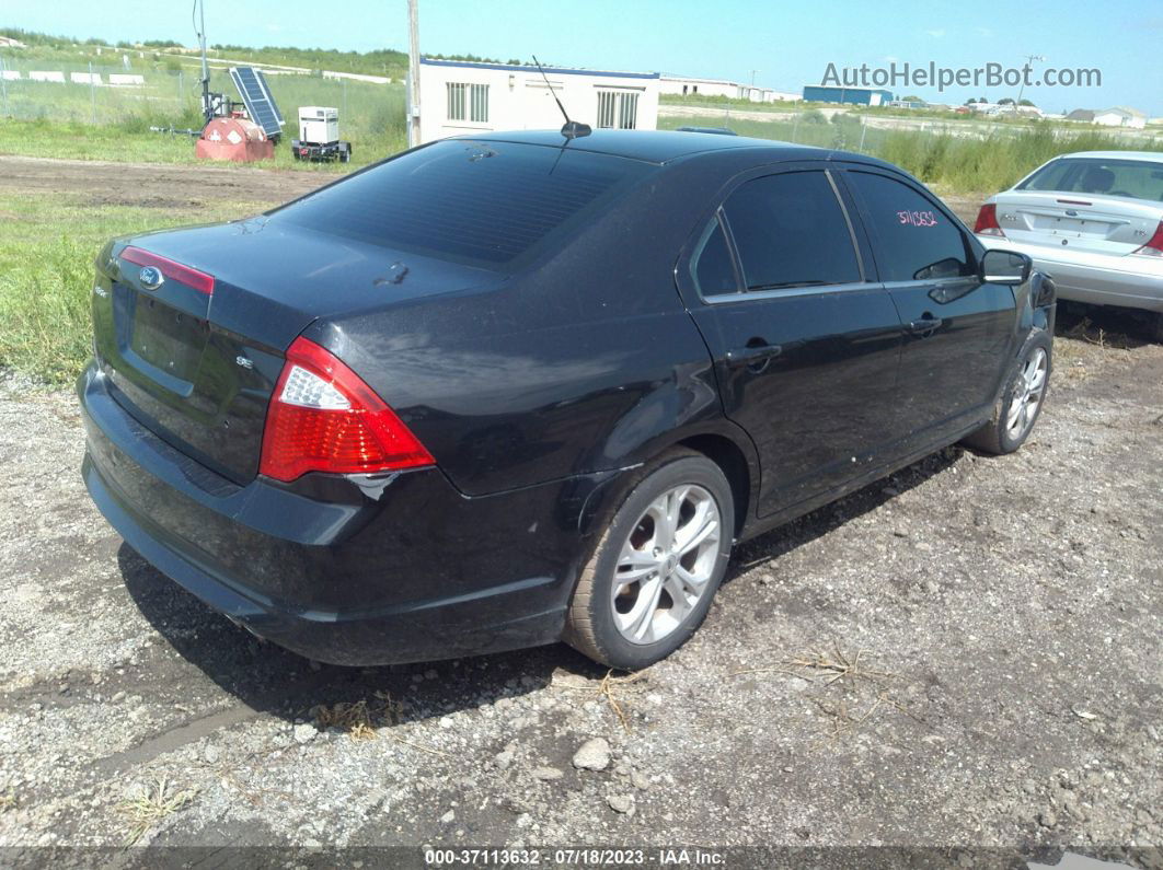 2012 Ford Fusion Se Black vin: 3FAHP0HAXCR351195