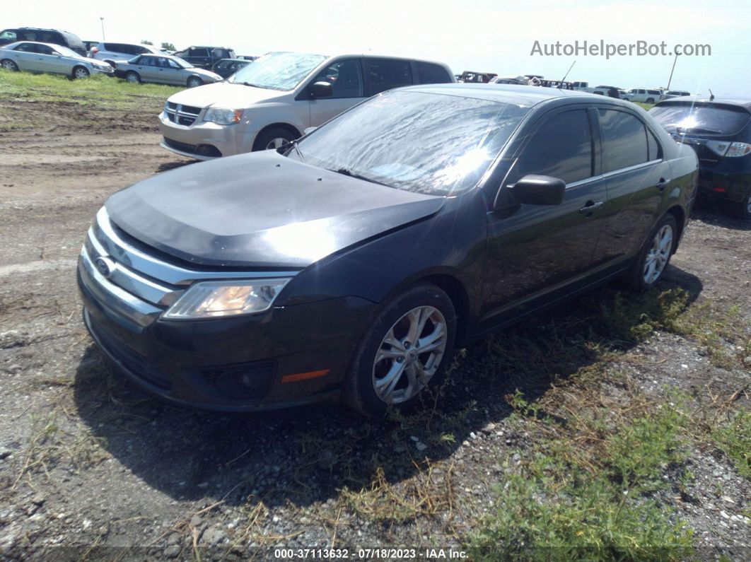 2012 Ford Fusion Se Black vin: 3FAHP0HAXCR351195