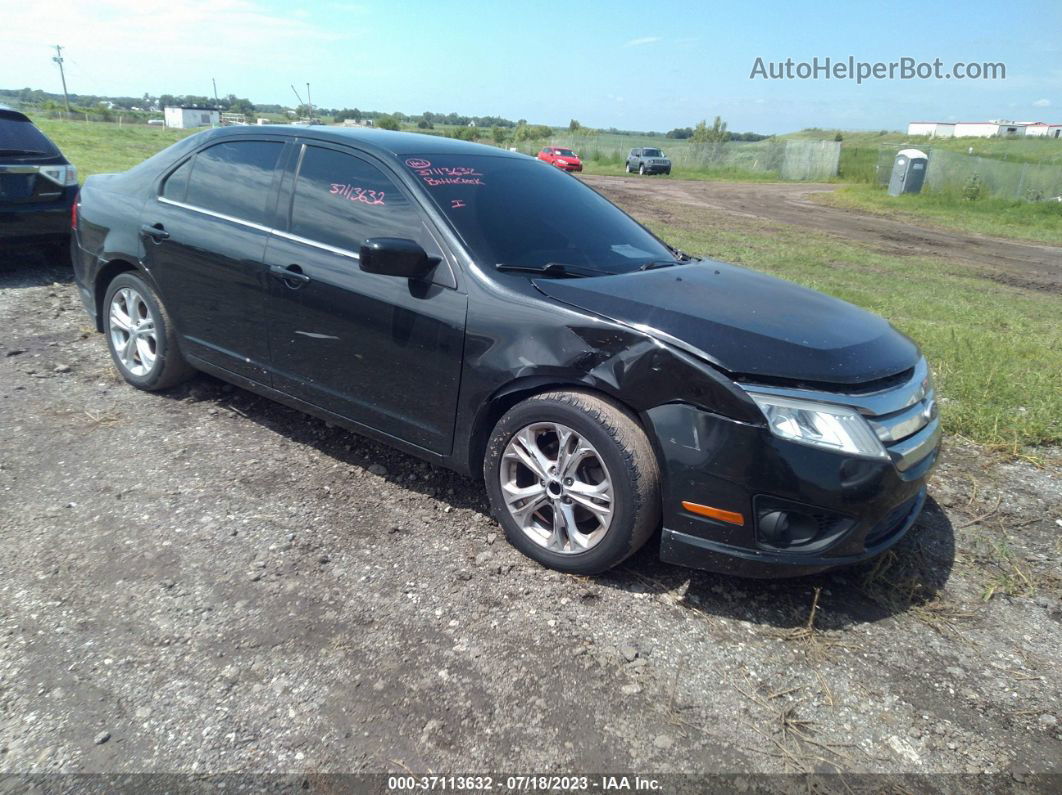 2012 Ford Fusion Se Black vin: 3FAHP0HAXCR351195