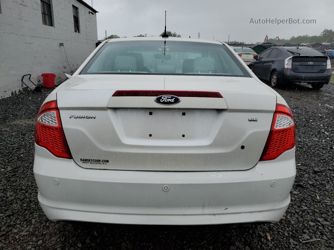 2012 Ford Fusion Se White vin: 3FAHP0HAXCR424629