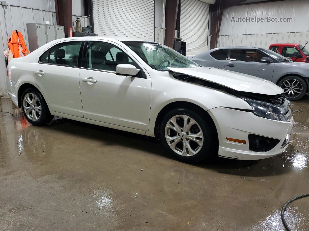 2012 Ford Fusion Se White vin: 3FAHP0HAXCR441740