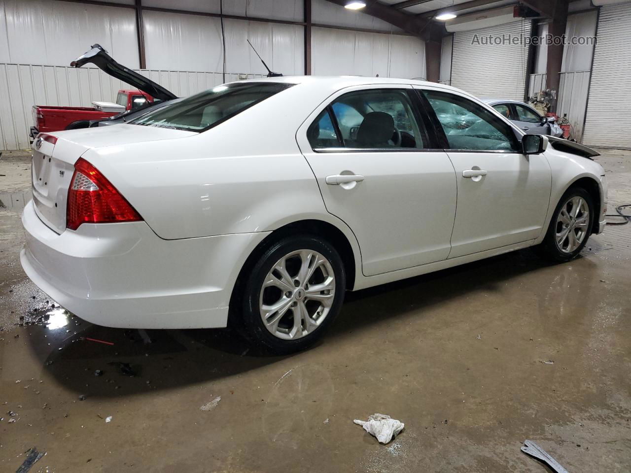 2012 Ford Fusion Se White vin: 3FAHP0HAXCR441740