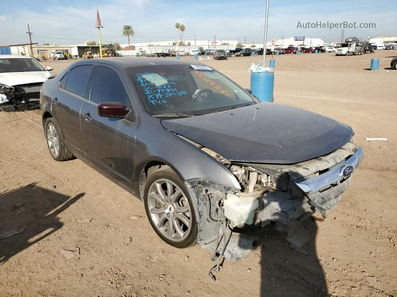 2012 Ford Fusion Se Gray vin: 3FAHP0HG0CR414163