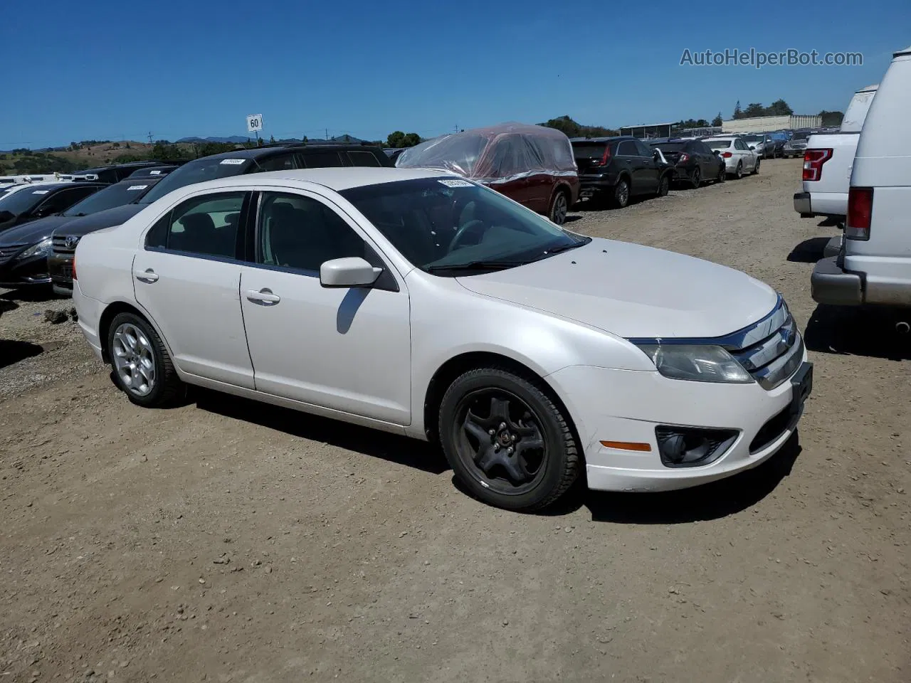 2010 Ford Fusion Se White vin: 3FAHP0HG3AR155262