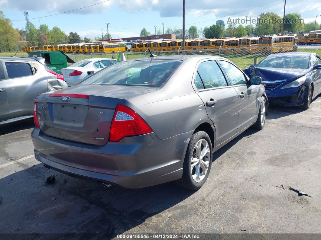 2012 Ford Fusion Se Gray vin: 3FAHP0HG3CR234918