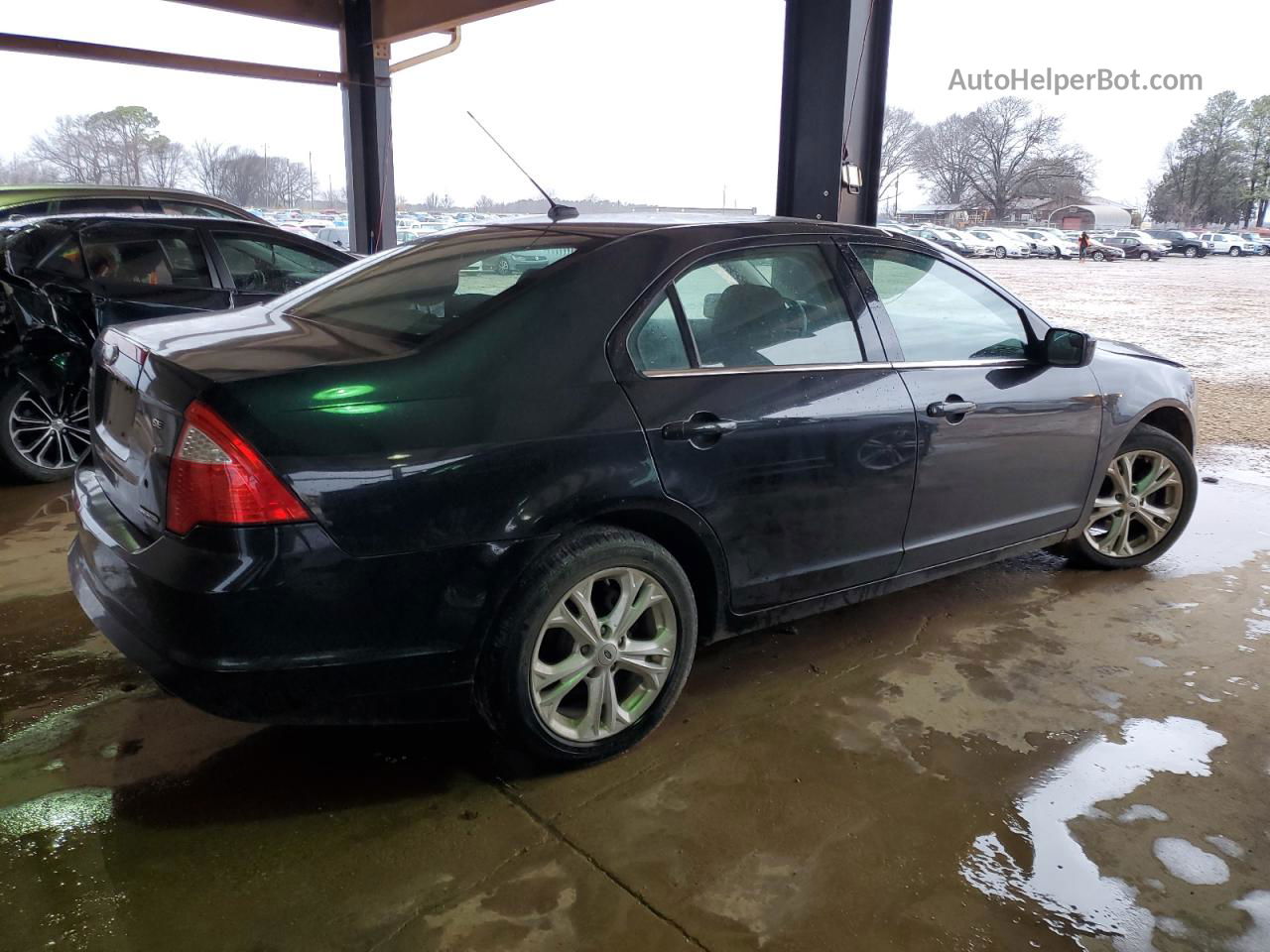 2012 Ford Fusion Se Black vin: 3FAHP0HG3CR261701