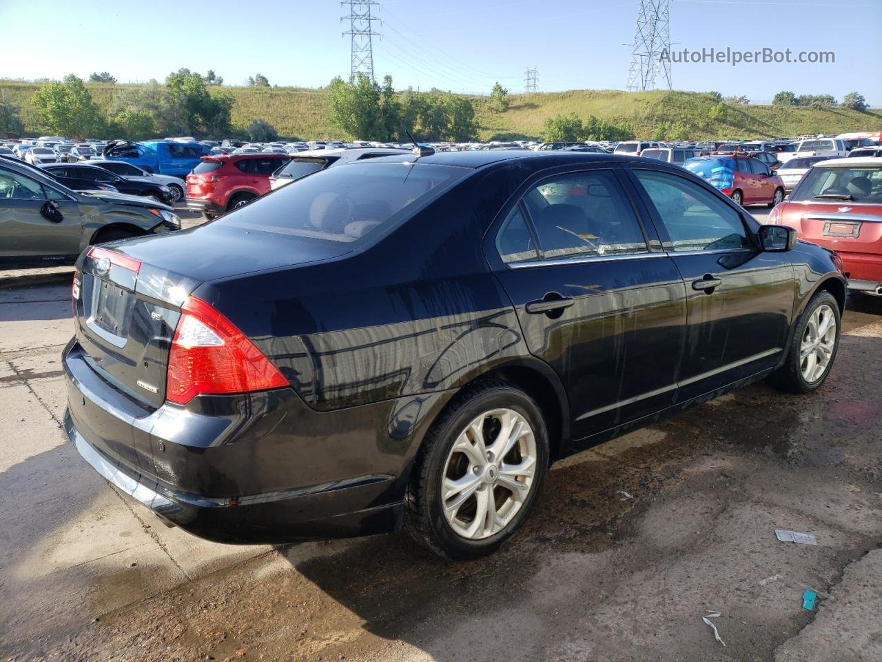 2012 Ford Fusion Se Black vin: 3FAHP0HG5CR144041