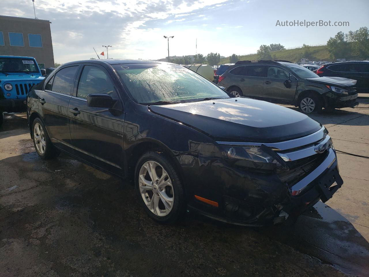 2012 Ford Fusion Se Black vin: 3FAHP0HG5CR144041