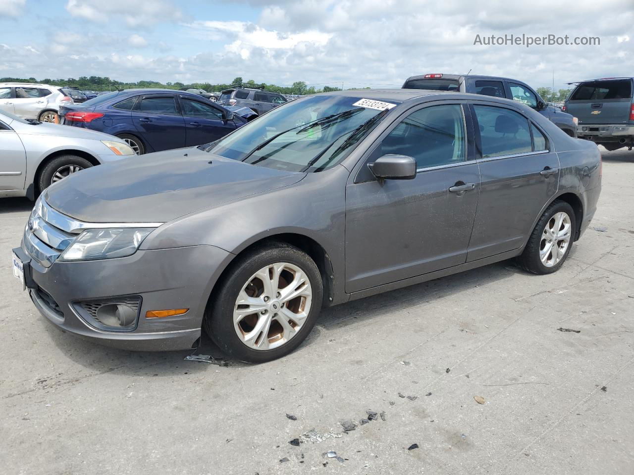 2012 Ford Fusion Se Gray vin: 3FAHP0HG6CR358648