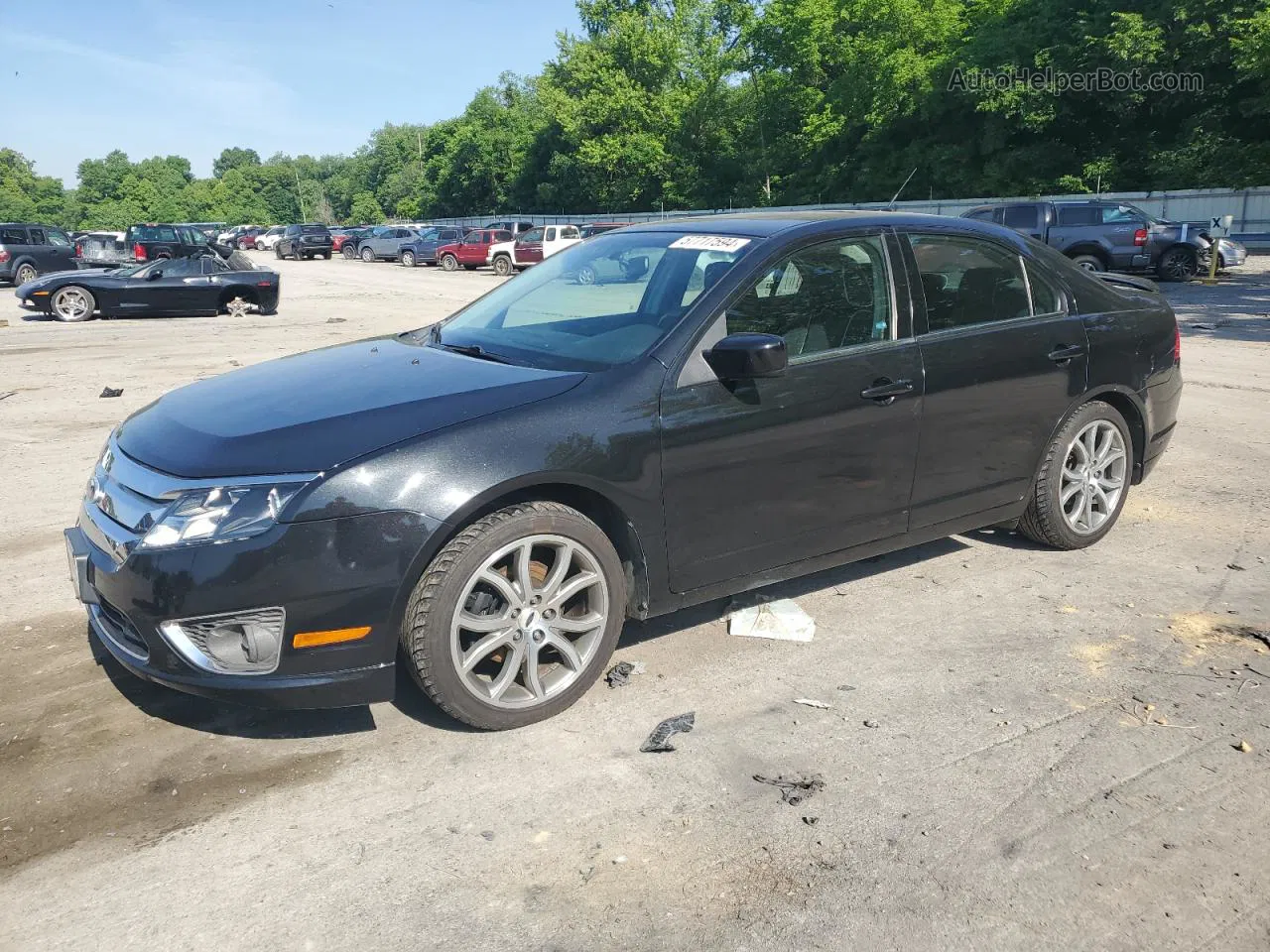 2010 Ford Fusion Se Black vin: 3FAHP0HG7AR409636