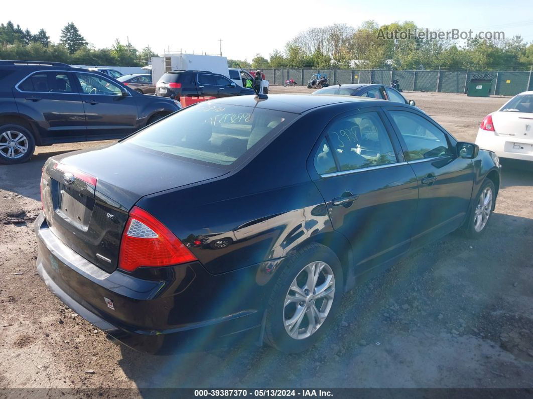 2012 Ford Fusion Se Black vin: 3FAHP0HG7CR177431