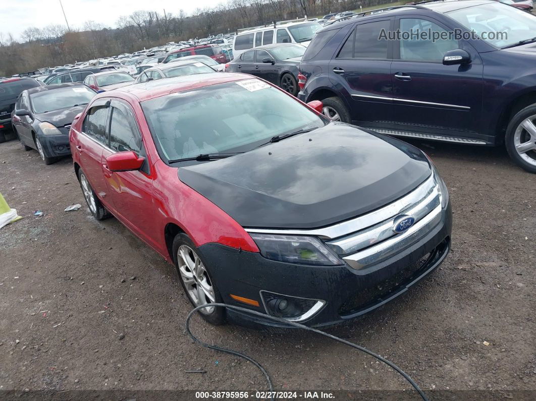 2012 Ford Fusion Se Maroon vin: 3FAHP0HG7CR222934