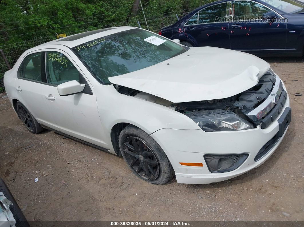 2012 Ford Fusion Sel White vin: 3FAHP0JA0CR136855