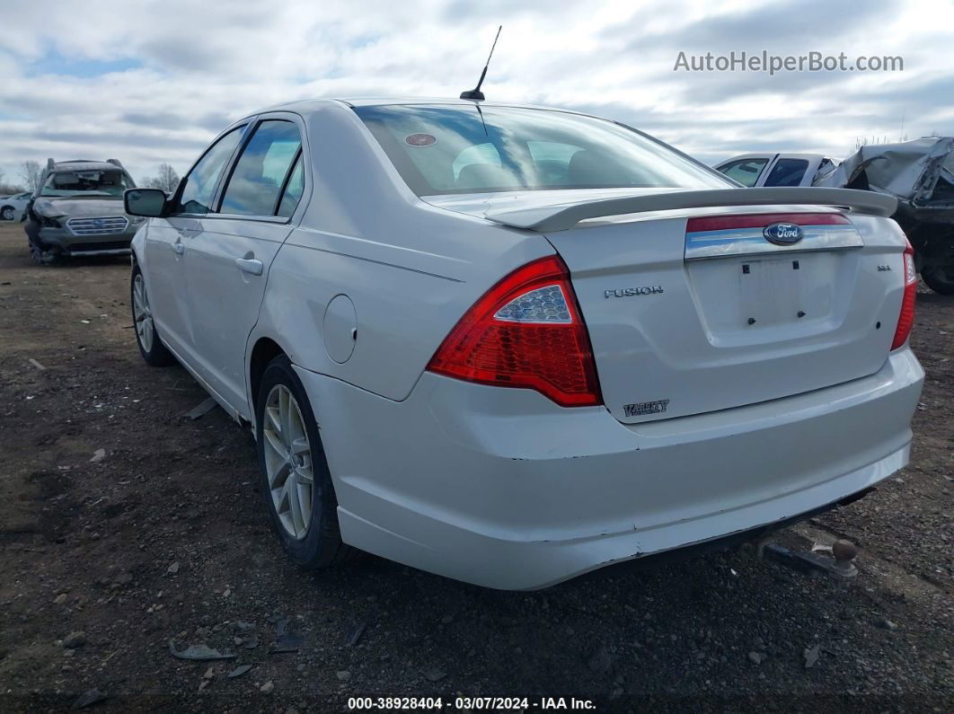 2012 Ford Fusion Sel White vin: 3FAHP0JA0CR211375