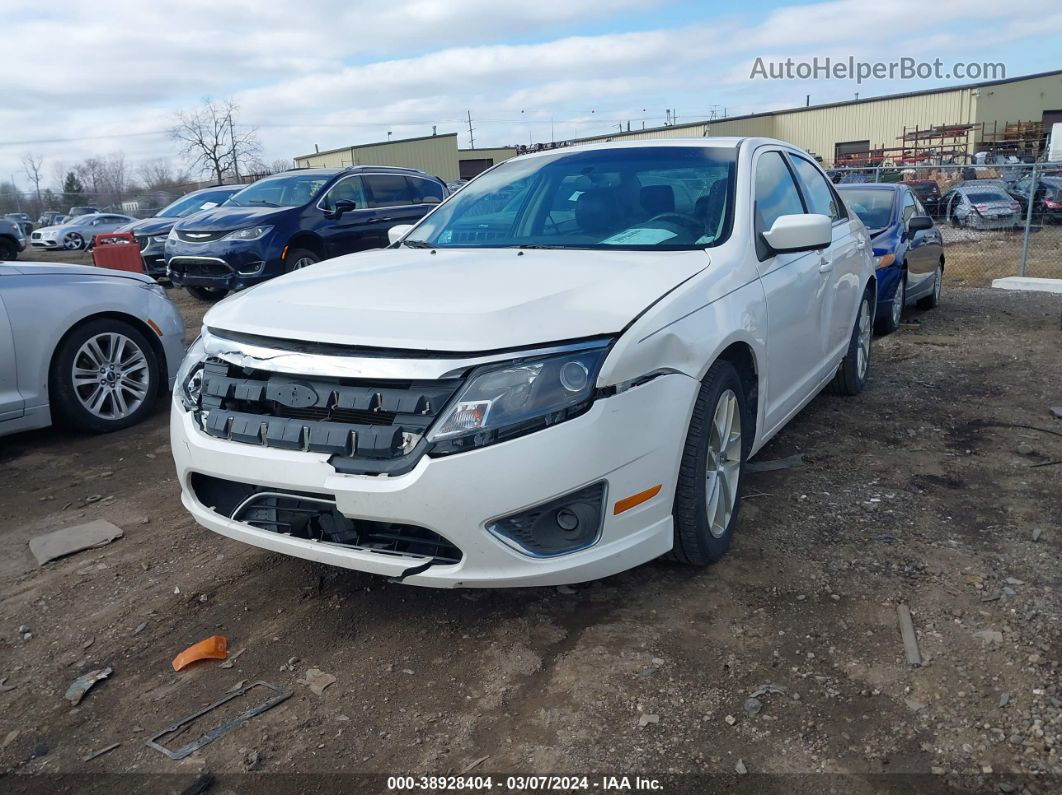 2012 Ford Fusion Sel White vin: 3FAHP0JA0CR211375