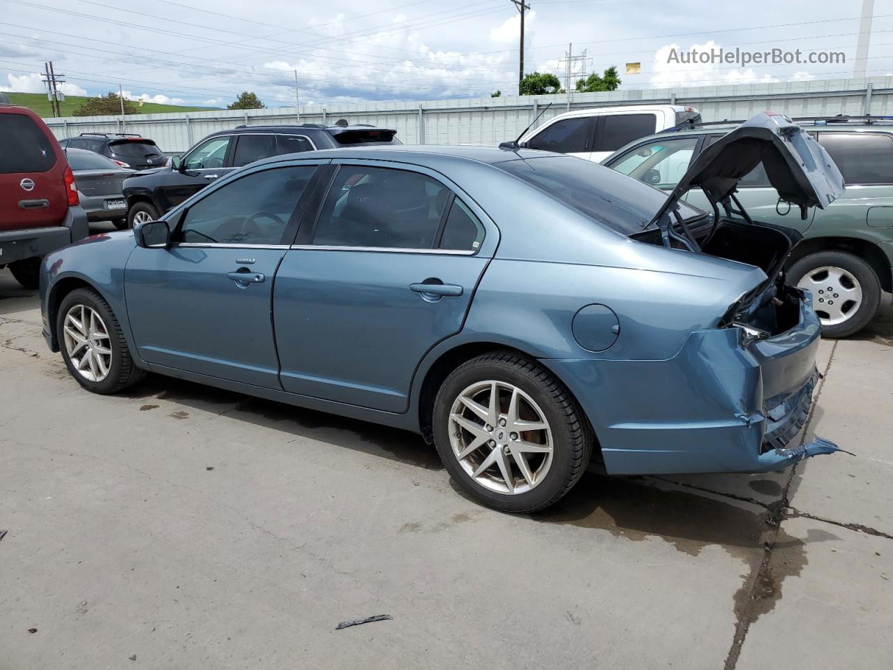 2012 Ford Fusion Sel Синий vin: 3FAHP0JA0CR220495