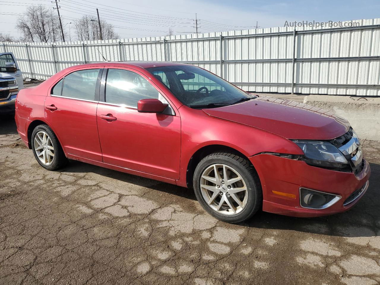 2012 Ford Fusion Sel Red vin: 3FAHP0JA1CR191590