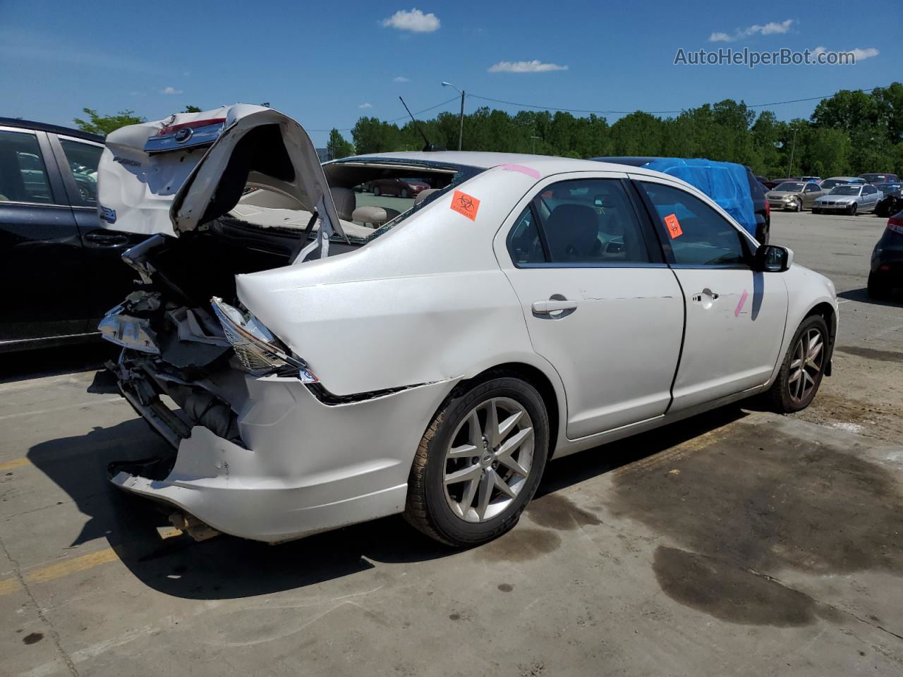 2012 Ford Fusion Sel White vin: 3FAHP0JA1CR358532