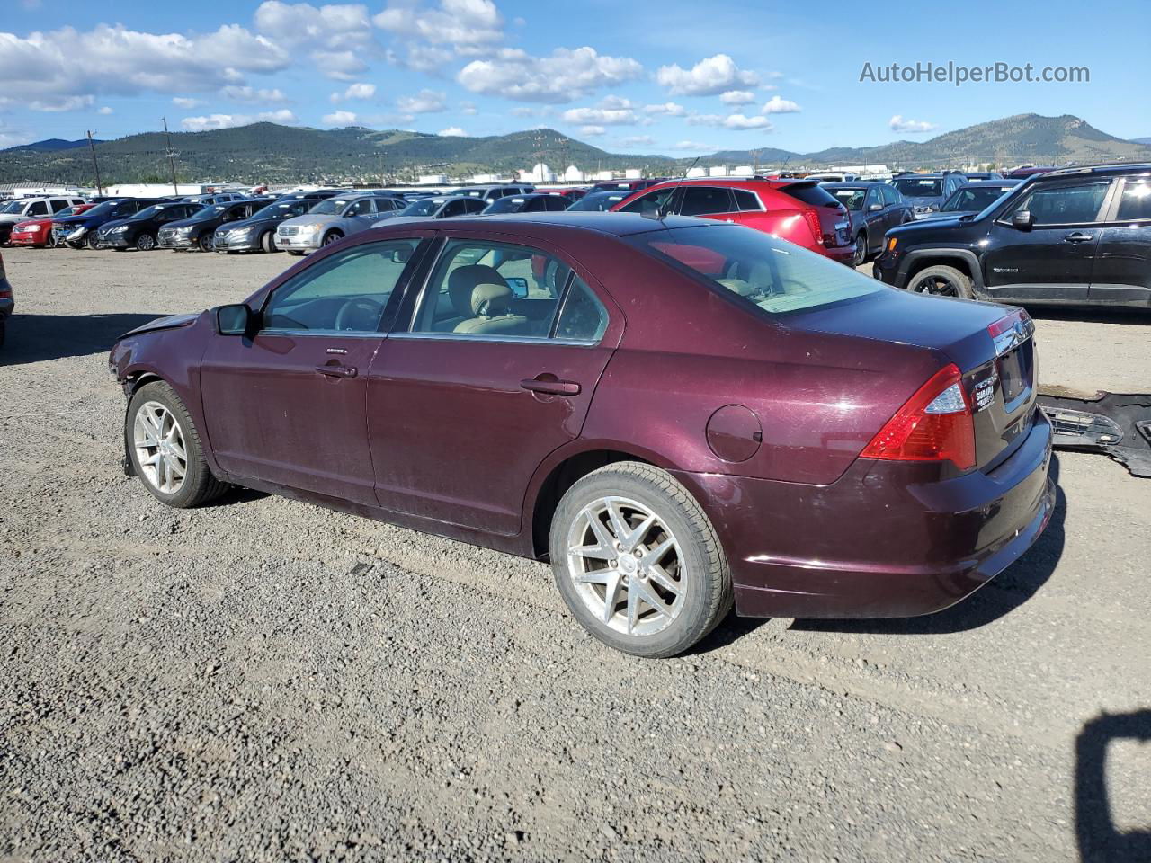 2012 Ford Fusion Sel Бордовый vin: 3FAHP0JA1CR397198