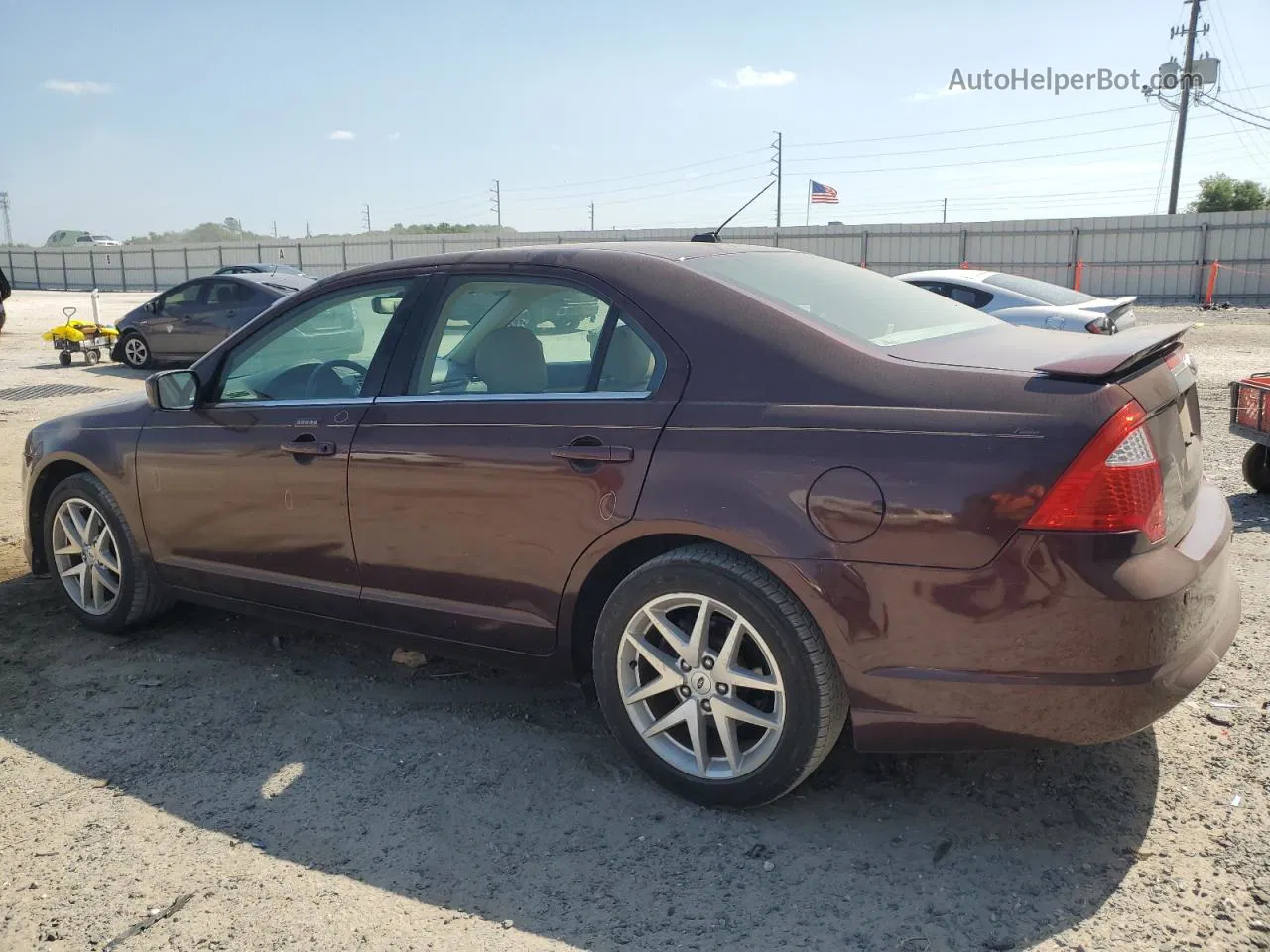 2012 Ford Fusion Sel Burgundy vin: 3FAHP0JA2CR197110