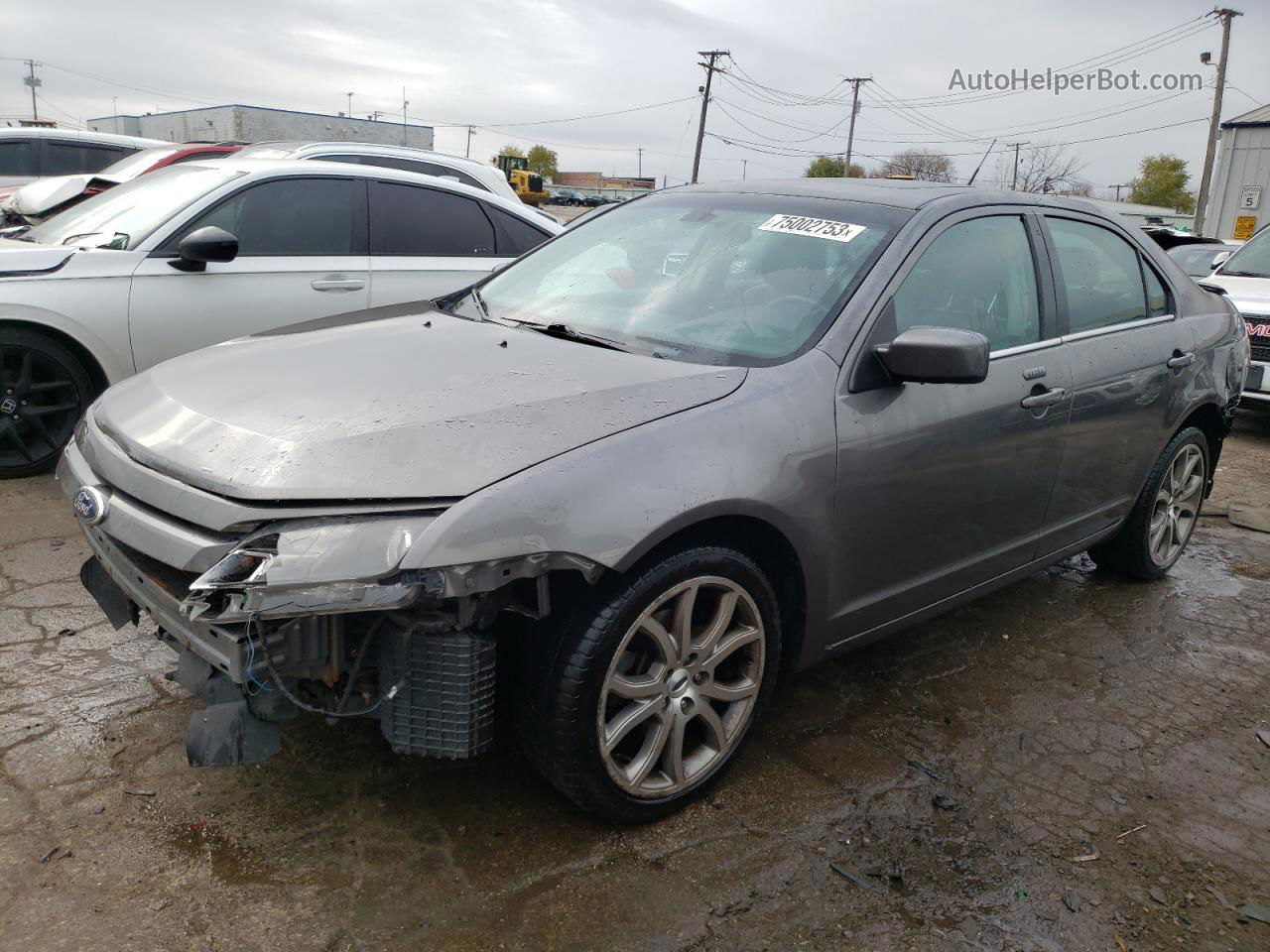 2012 Ford Fusion Sel Серый vin: 3FAHP0JA2CR376201