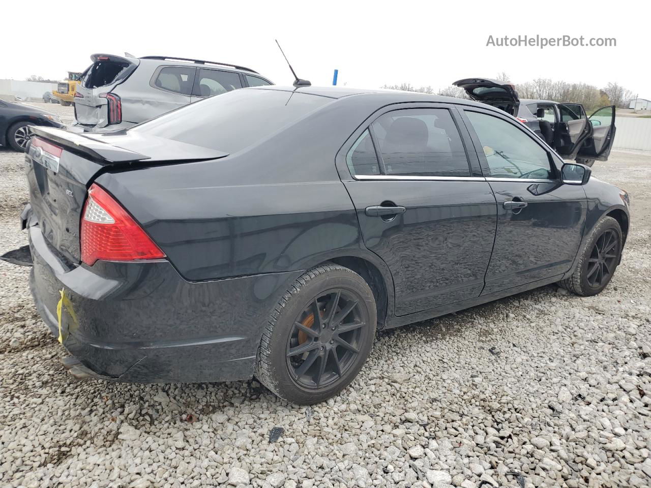 2012 Ford Fusion Sel Черный vin: 3FAHP0JA2CR412355