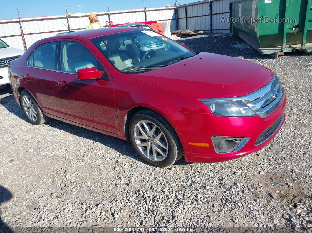 2012 Ford Fusion Sel Red vin: 3FAHP0JA3CR218949