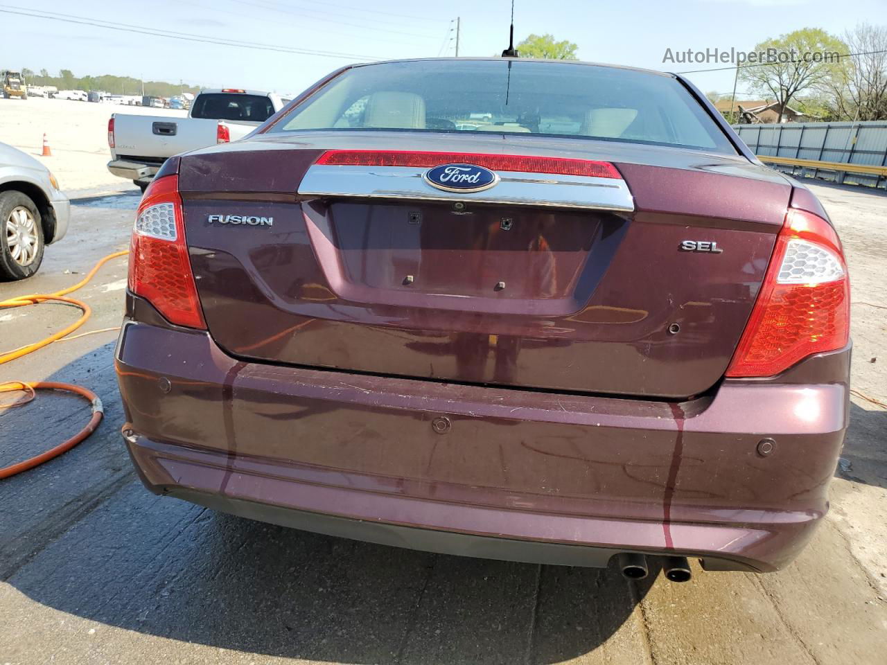 2012 Ford Fusion Sel Burgundy vin: 3FAHP0JA3CR289052