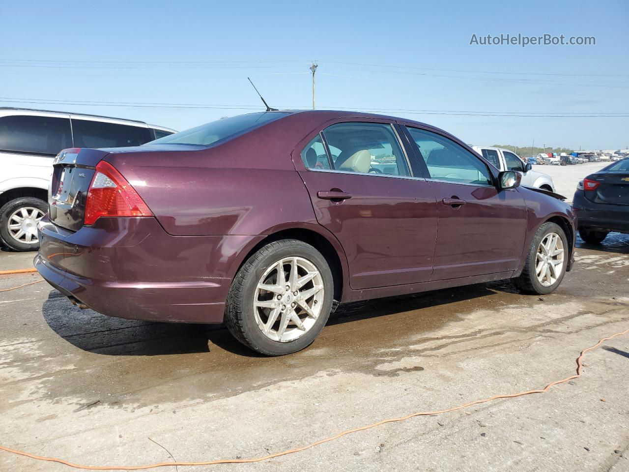 2012 Ford Fusion Sel Burgundy vin: 3FAHP0JA3CR289052