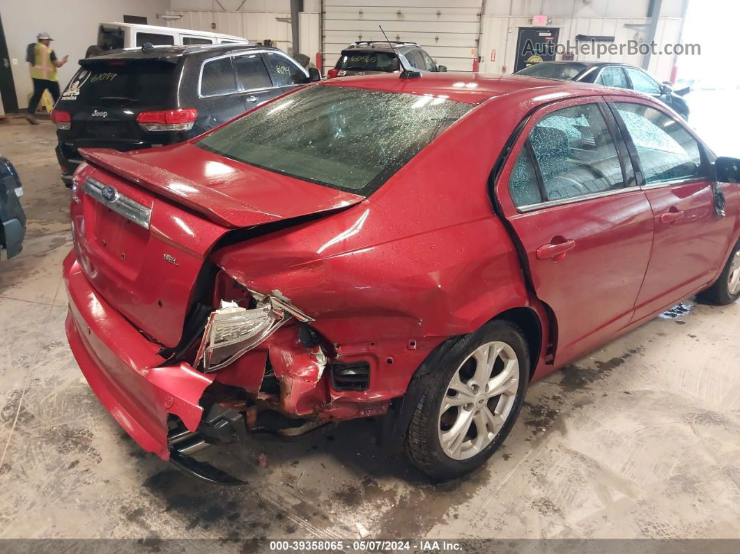 2012 Ford Fusion Sel Red vin: 3FAHP0JA3CR360881