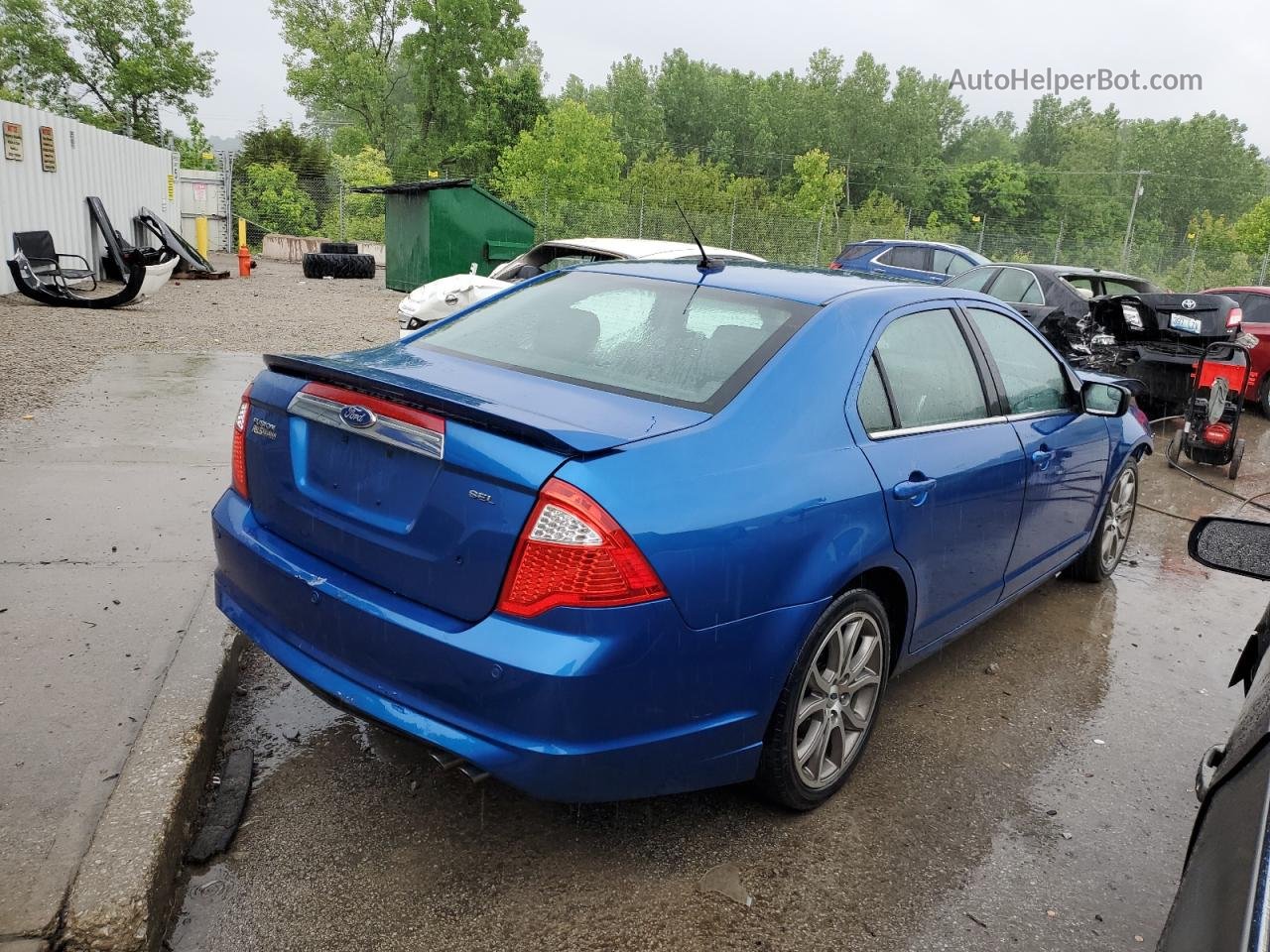 2012 Ford Fusion Sel Blue vin: 3FAHP0JA6CR135872