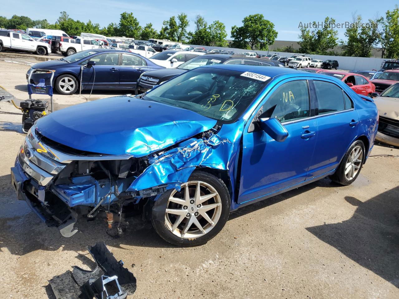 2012 Ford Fusion Sel Blue vin: 3FAHP0JA6CR181220