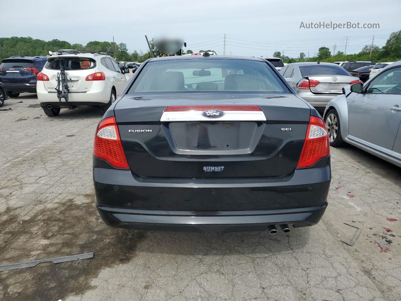 2012 Ford Fusion Sel Black vin: 3FAHP0JA6CR258670