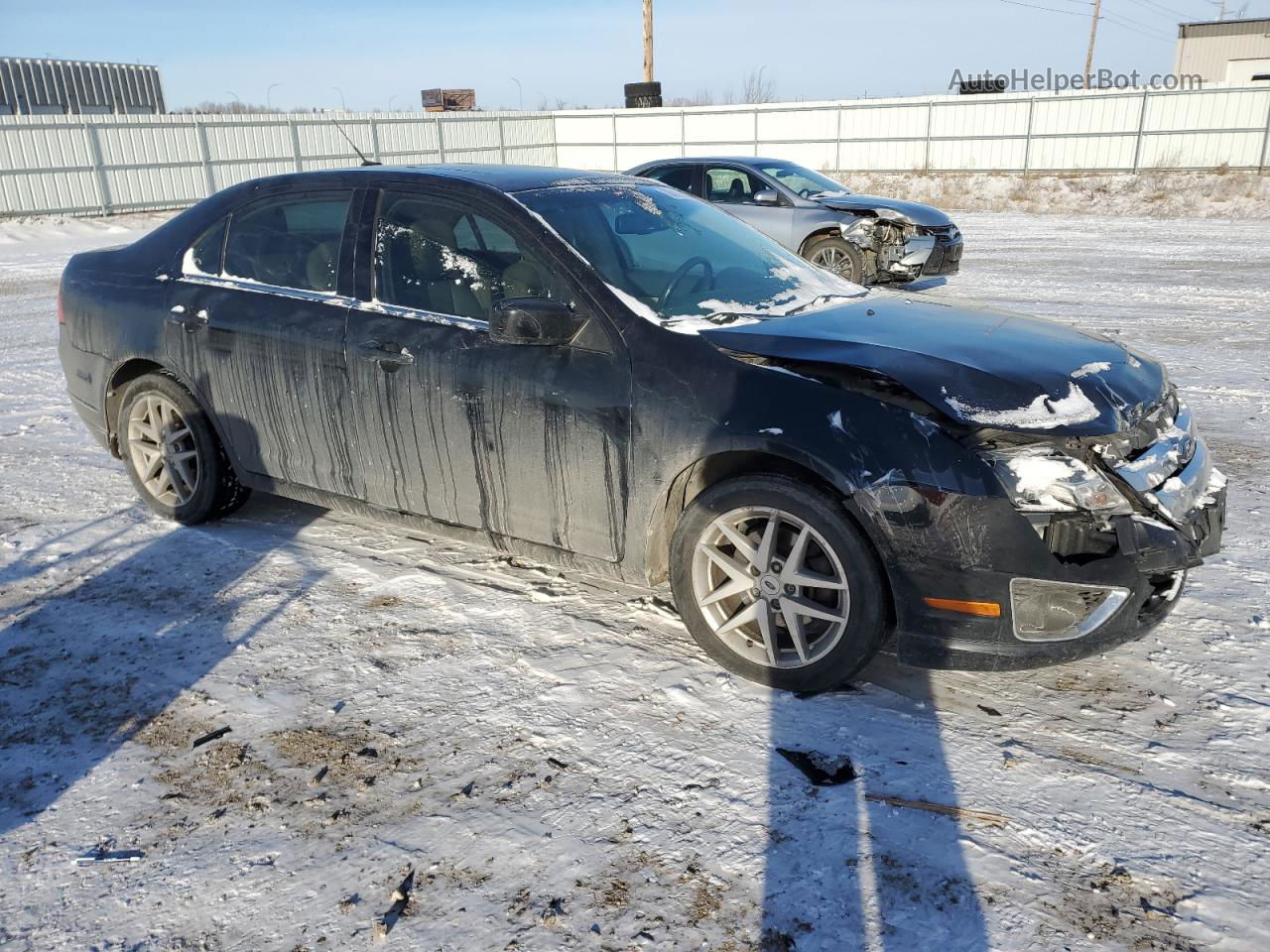 2012 Ford Fusion Sel Черный vin: 3FAHP0JA6CR434181