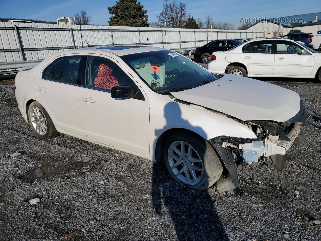 2012 Ford Fusion Sel White vin: 3FAHP0JA7CR101858