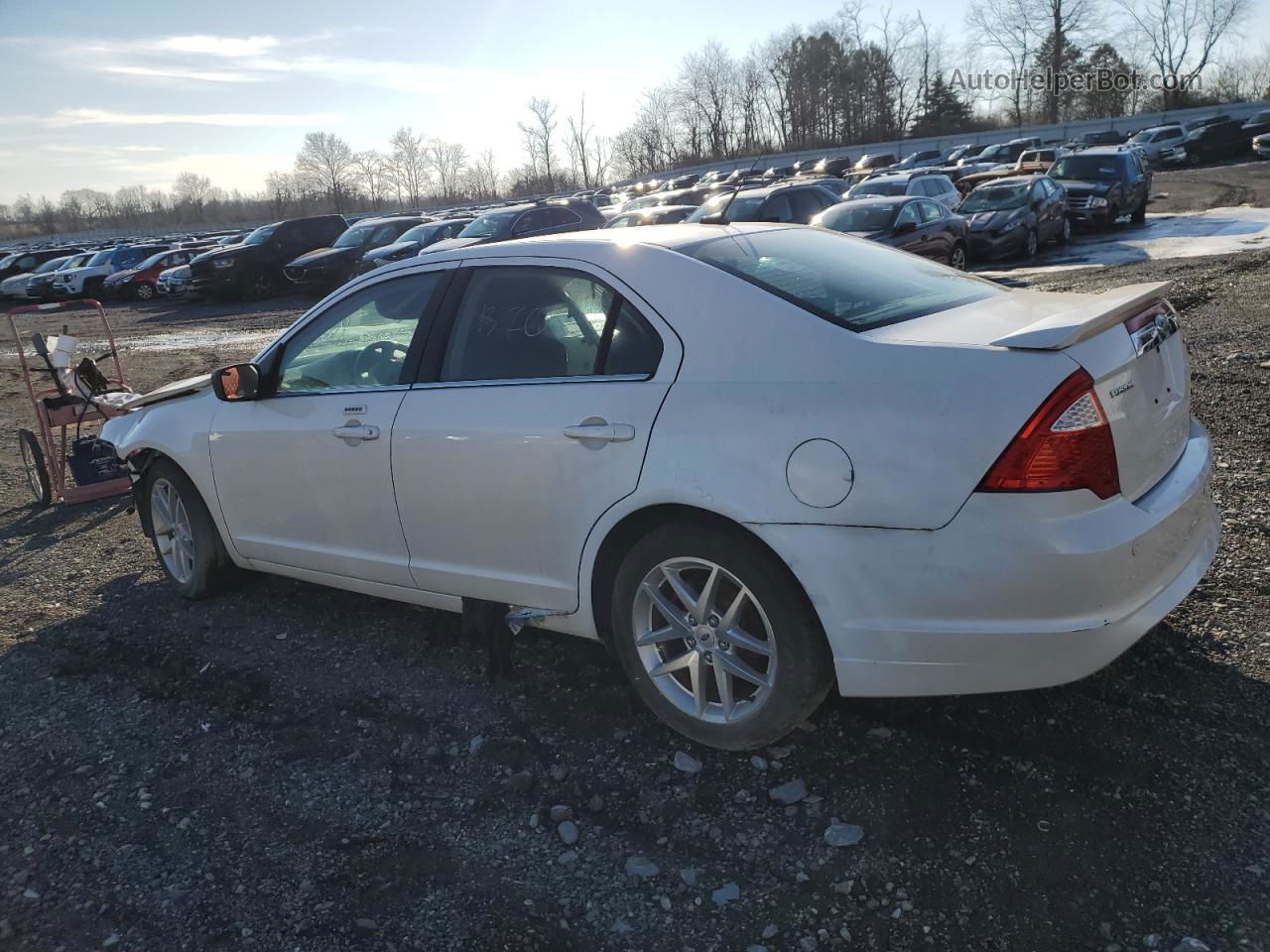 2012 Ford Fusion Sel White vin: 3FAHP0JA7CR101858