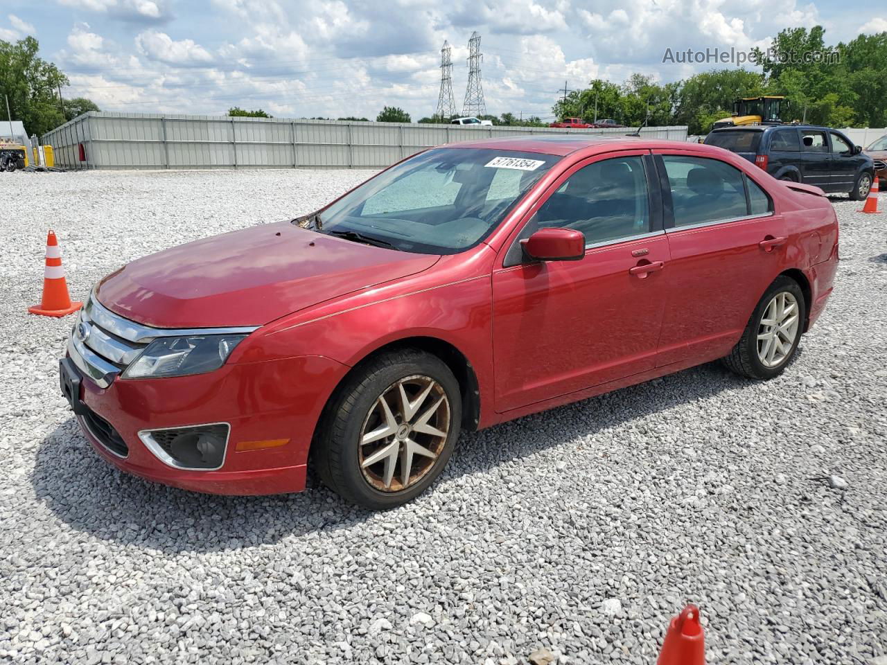 2012 Ford Fusion Sel Red vin: 3FAHP0JA7CR204889