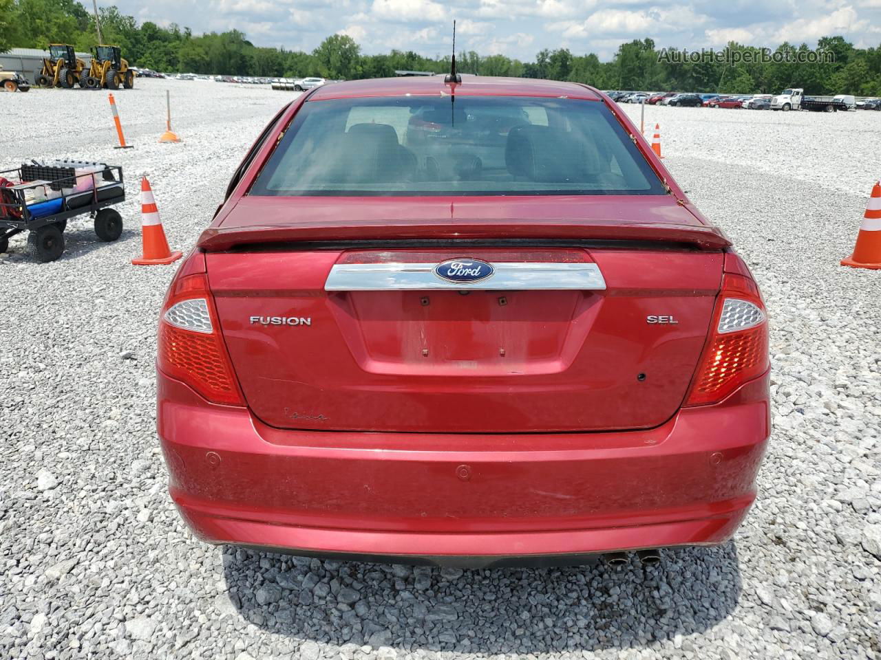 2012 Ford Fusion Sel Red vin: 3FAHP0JA7CR204889