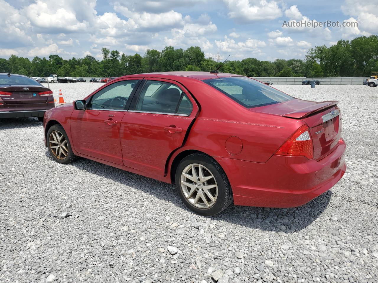 2012 Ford Fusion Sel Red vin: 3FAHP0JA7CR204889