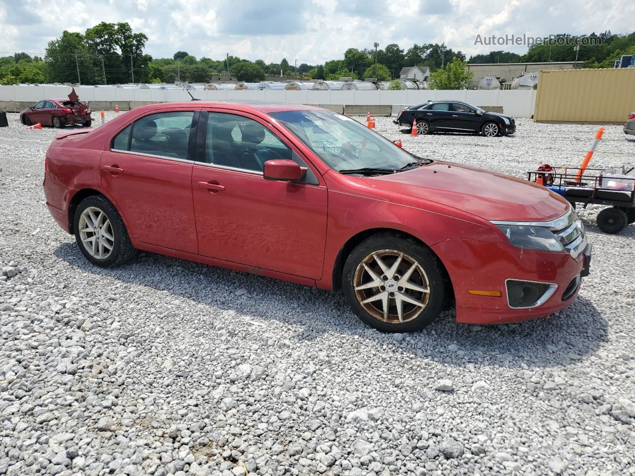 2012 Ford Fusion Sel Red vin: 3FAHP0JA7CR204889