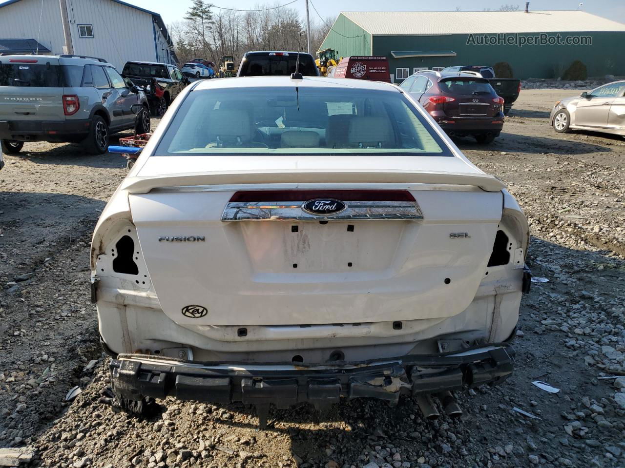 2012 Ford Fusion Sel White vin: 3FAHP0JA7CR288180