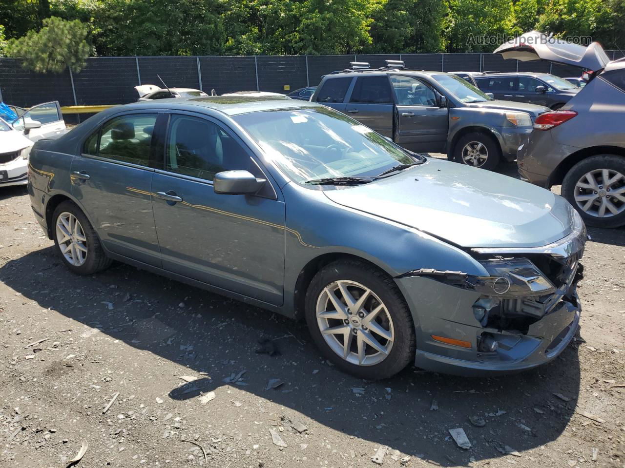 2012 Ford Fusion Sel Blue vin: 3FAHP0JA7CR373097