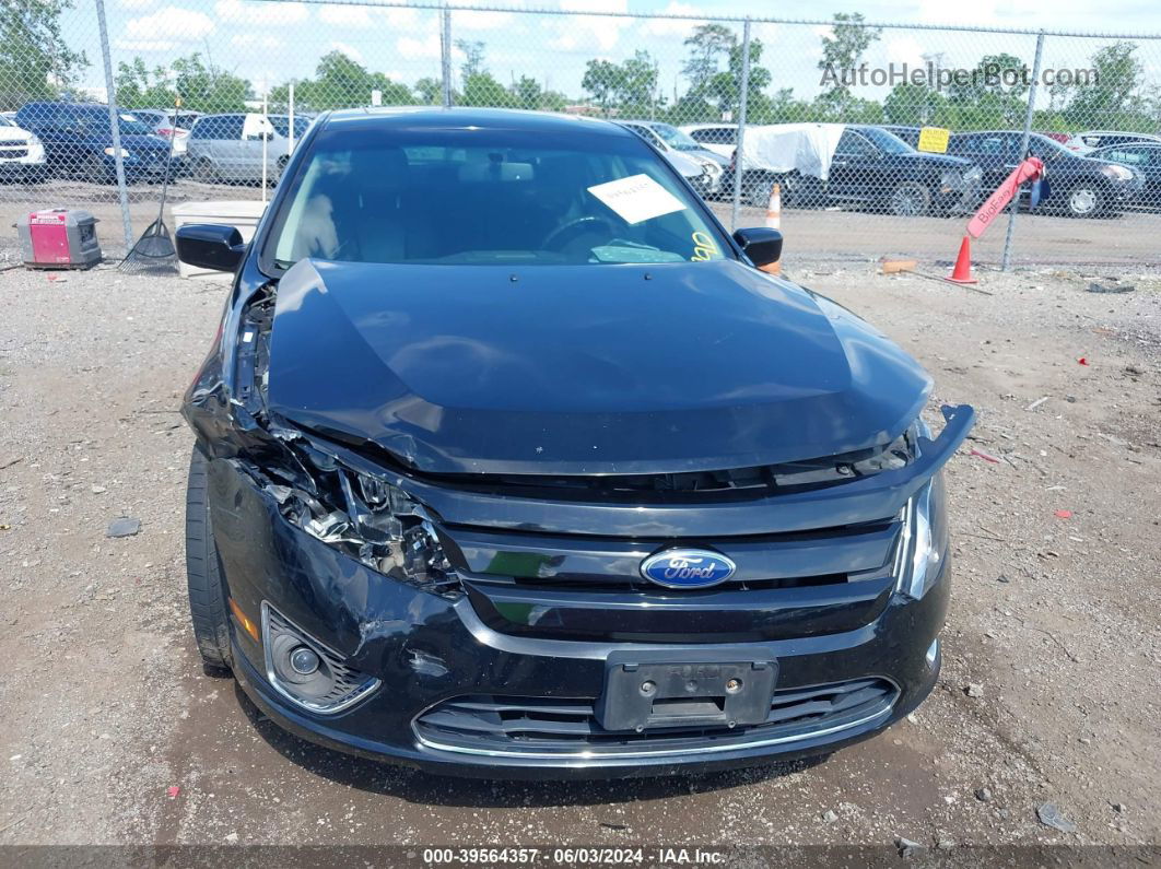 2012 Ford Fusion Sel Черный vin: 3FAHP0JAXCR136250