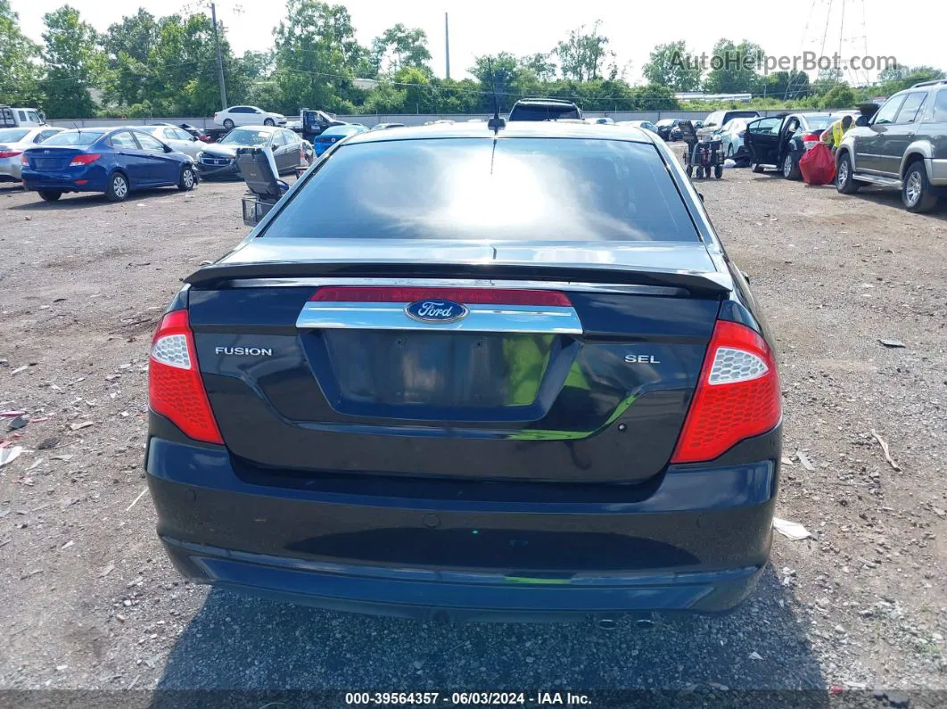 2012 Ford Fusion Sel Черный vin: 3FAHP0JAXCR136250