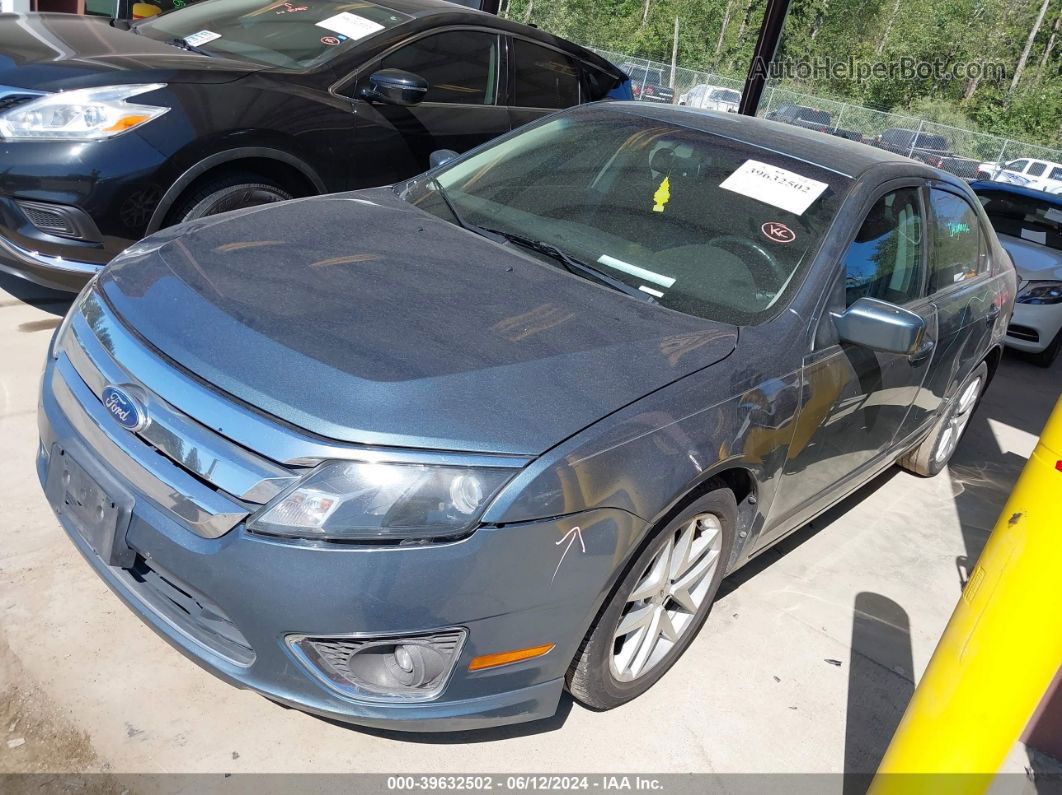 2012 Ford Fusion Sel Teal vin: 3FAHP0JAXCR203946