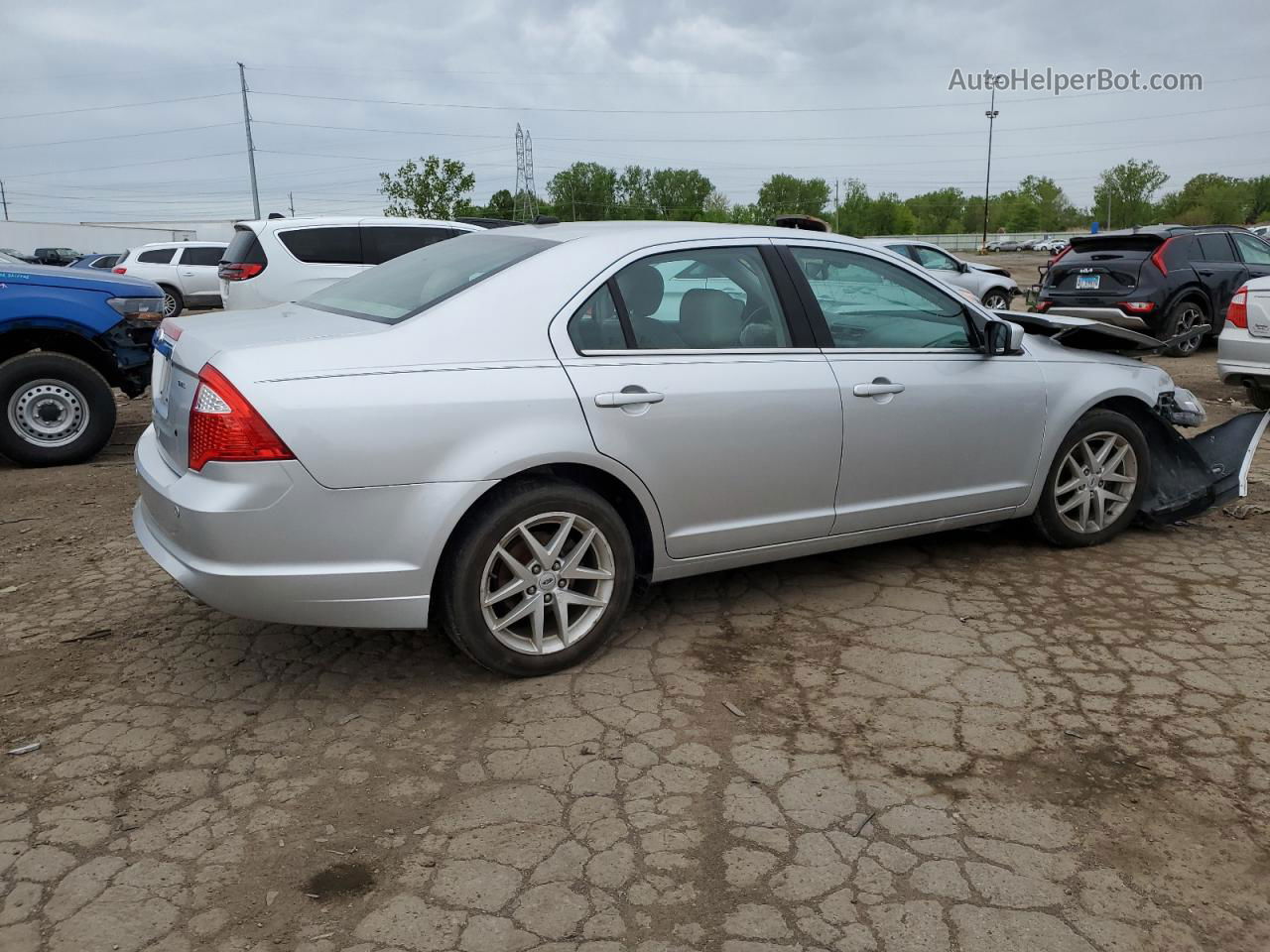 2012 Ford Fusion Sel Silver vin: 3FAHP0JAXCR257358