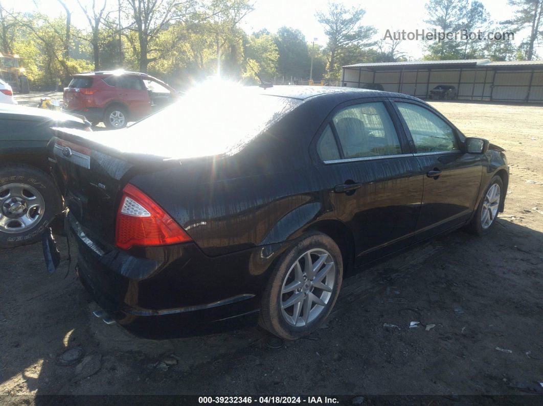 2012 Ford Fusion Sel Черный vin: 3FAHP0JAXCR363471