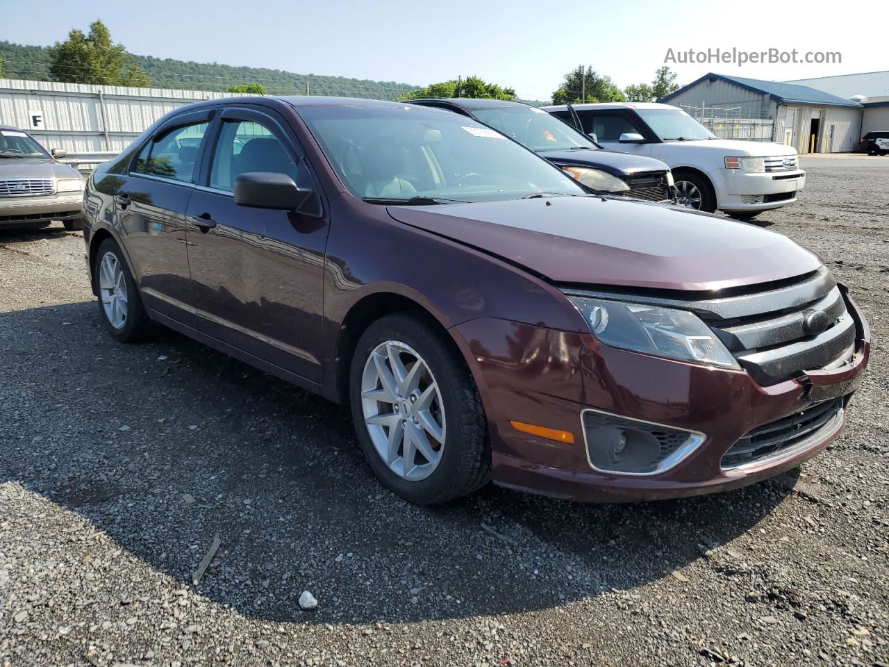 2012 Ford Fusion Sel Burgundy vin: 3FAHP0JG0CR417980