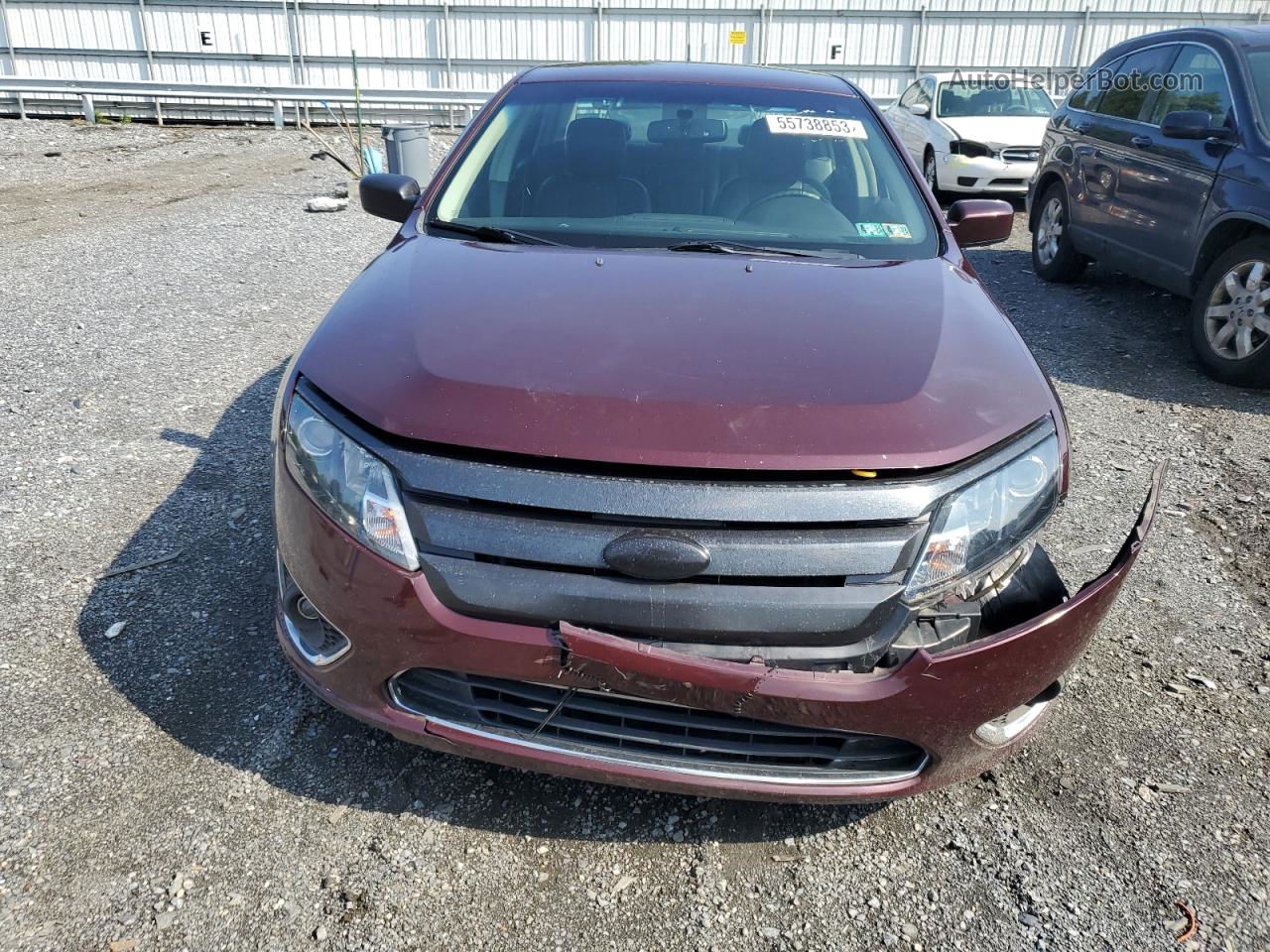 2012 Ford Fusion Sel Burgundy vin: 3FAHP0JG0CR417980